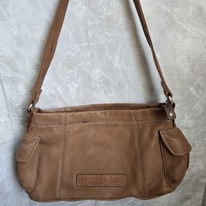 Vintage Fossil Brown Leather Shoulder Bag